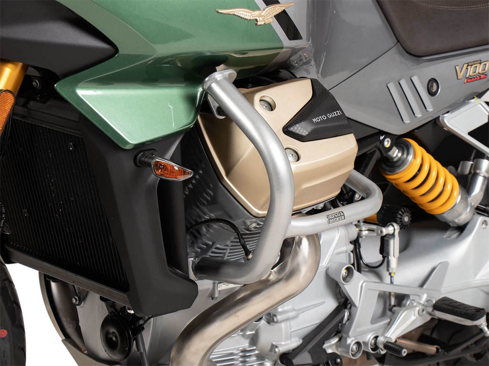 Motorschutzbügel silber für Moto Guzzi V100 Mandello / S (2022-)