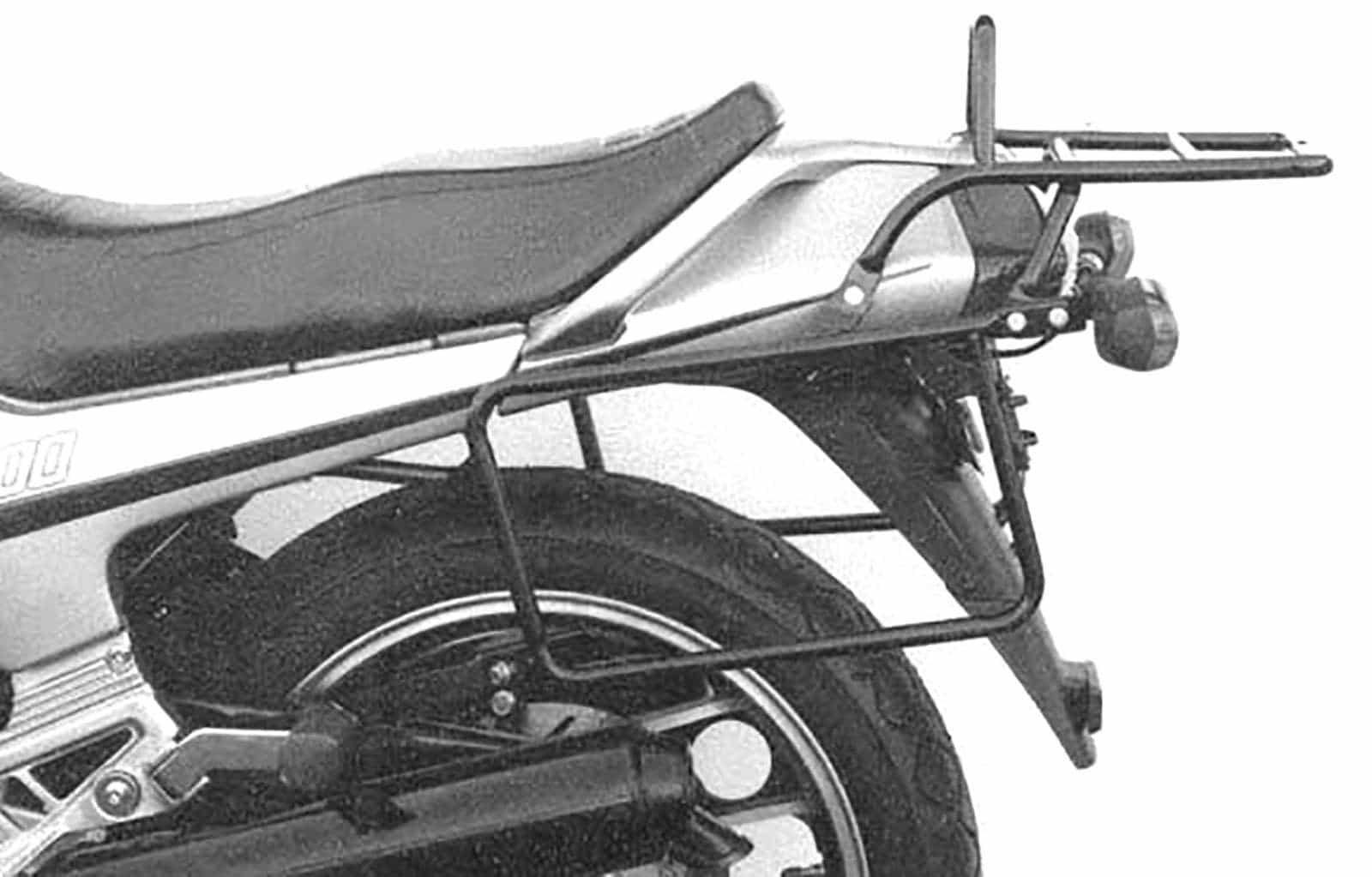 Komplettträgerset (Seitenkofferträger und Rohrgepäckbrücke Topcaseträger) schwarz für Yamaha FJ 1200 (1988-1990)