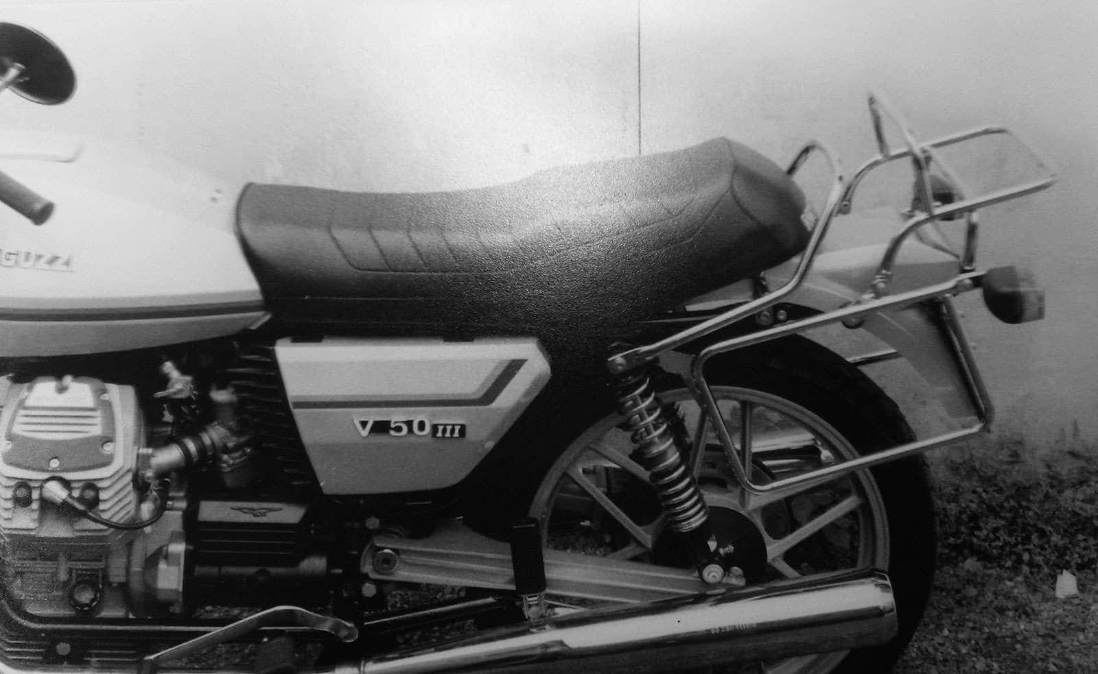 Komplettträgerset (Seitenkofferträger und Rohrgepäckbrücke Topcaseträger) chrom für Moto Guzzi V 50 C/V 65 C (1982-1987)