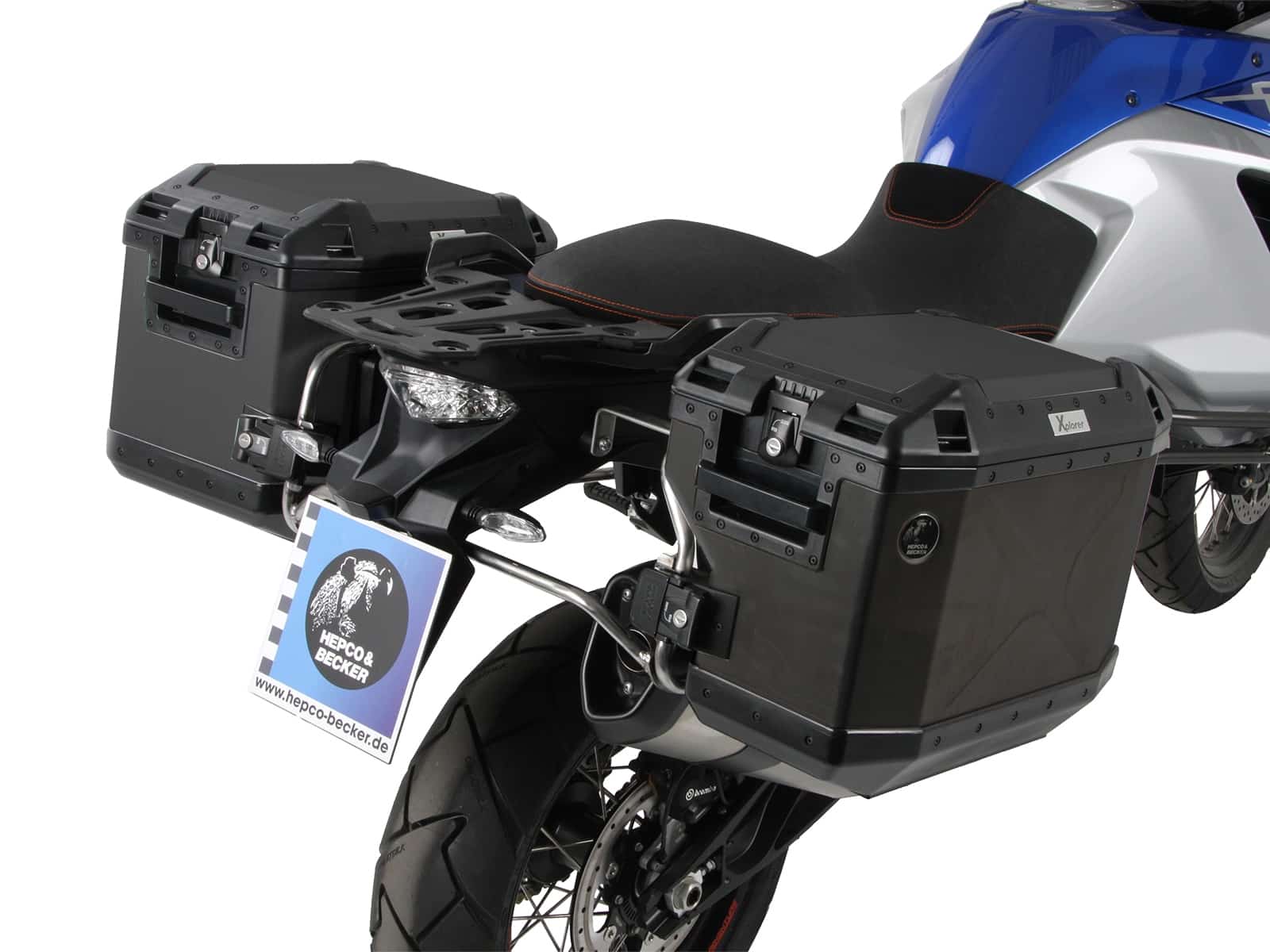 Kofferträgerset Cutout Edelstahlträger inkl. Xplorer schwarz Kofferset für KTM 1050/1190/ Adventure/R (2013-)