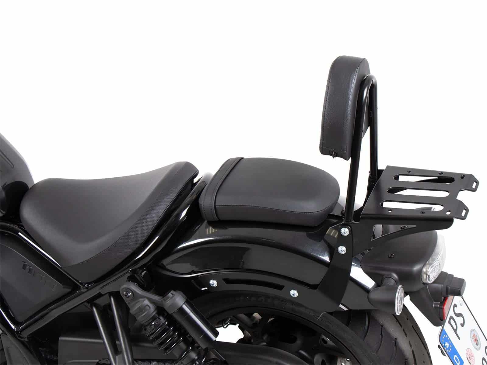 Sissybar mit Gepäckträger schwarz für Honda CMX 1100 Rebel (2021-)
