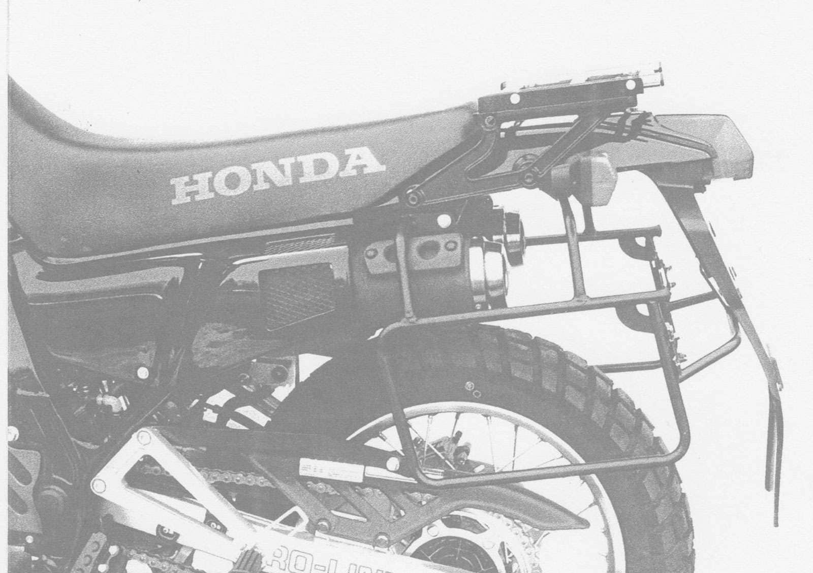 Seitenkofferträger festverschraubt schwarz für Honda NX 650 Dominator (1988-1991)