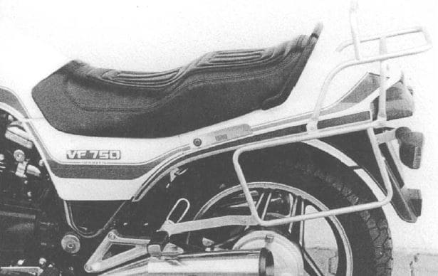 Komplettträgerset (Seitenkofferträger und Rohrgepäckbrücke Topcaseträger) schwarz für Honda VF 750 S (1982-1985)