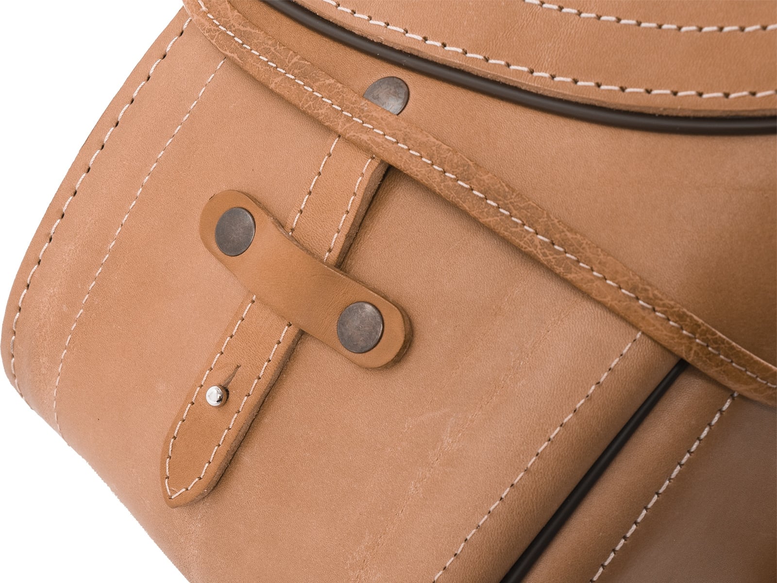 Leather single bag Buffalo brown left for C-Bow holder