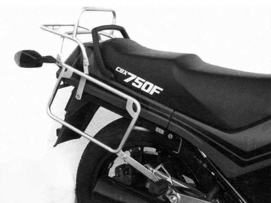 Komplettträgerset (Seitenkofferträger und Rohrgepäckbrücke Topcaseträger) schwarz für Honda CBX 750 F (1984-1986)