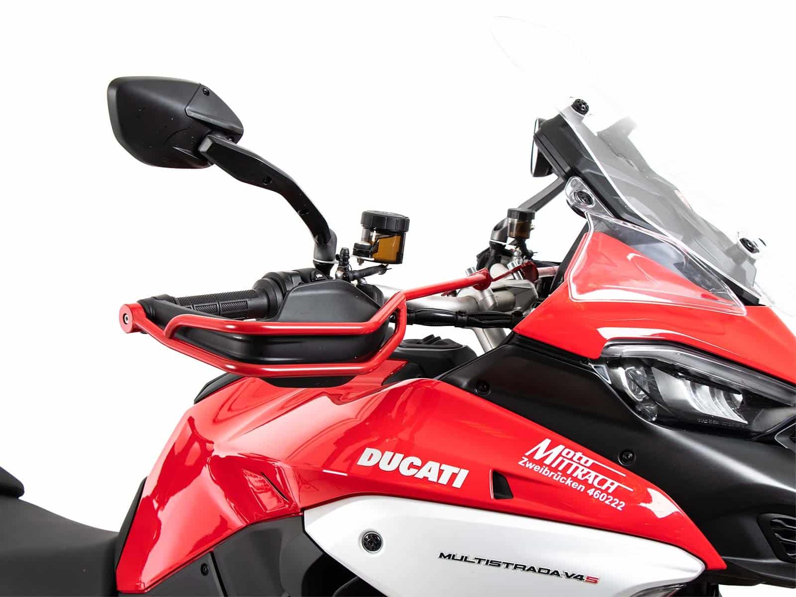 Griffschutz (links + rechts) rot für Ducati Multistrada V4 / S / S Sport / Pikes Peak (2021-)