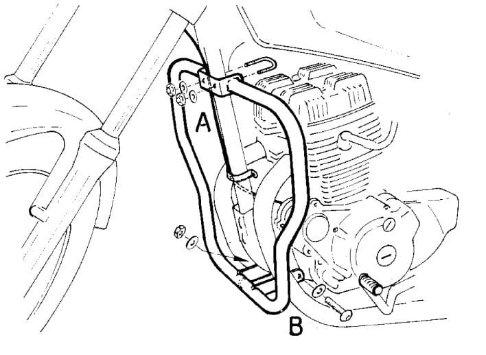 Motorschutzbügel chrom für Honda CB Two-Fifty (1996-1999)