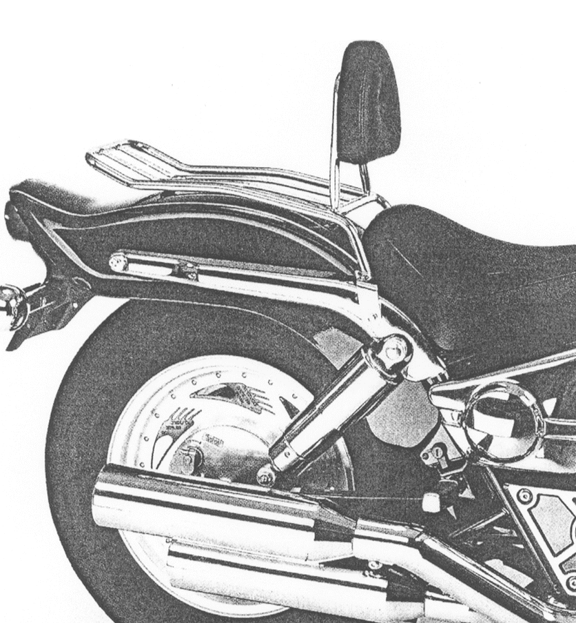 Solorack mit Rückenlehne chrom für Suzuki VZ 800 Marauder (1996-2003)