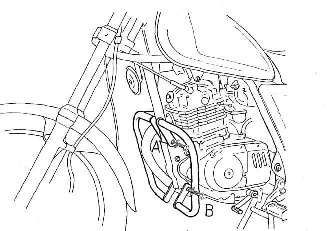 Motorschutzbügel chrom für Suzuki GN 125 (1991-1996)