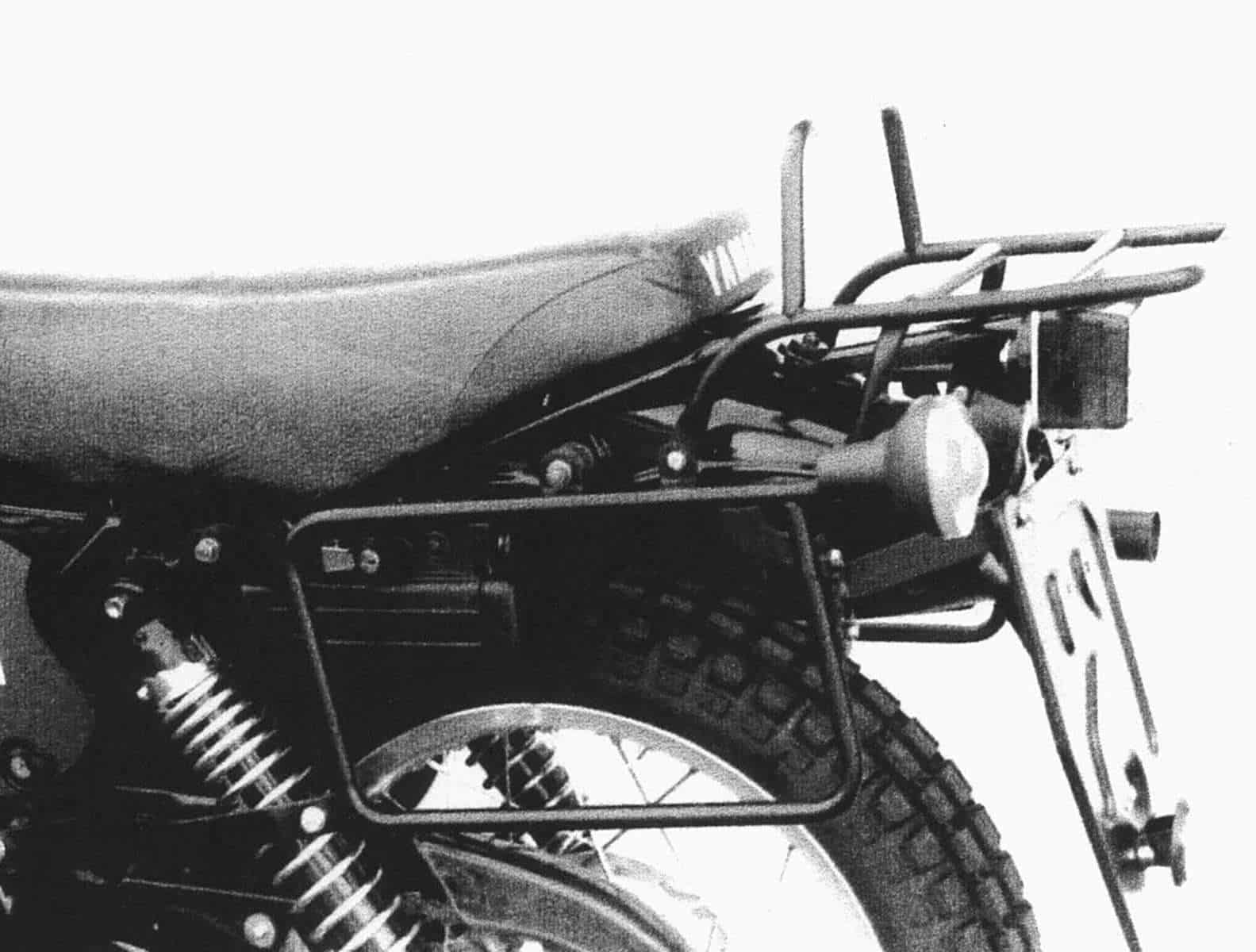 Komplettträgerset (Seitenkofferträger und Rohrgepäckbrücke Topcaseträger) schwarz für Yamaha XT 500 (1986-1989)