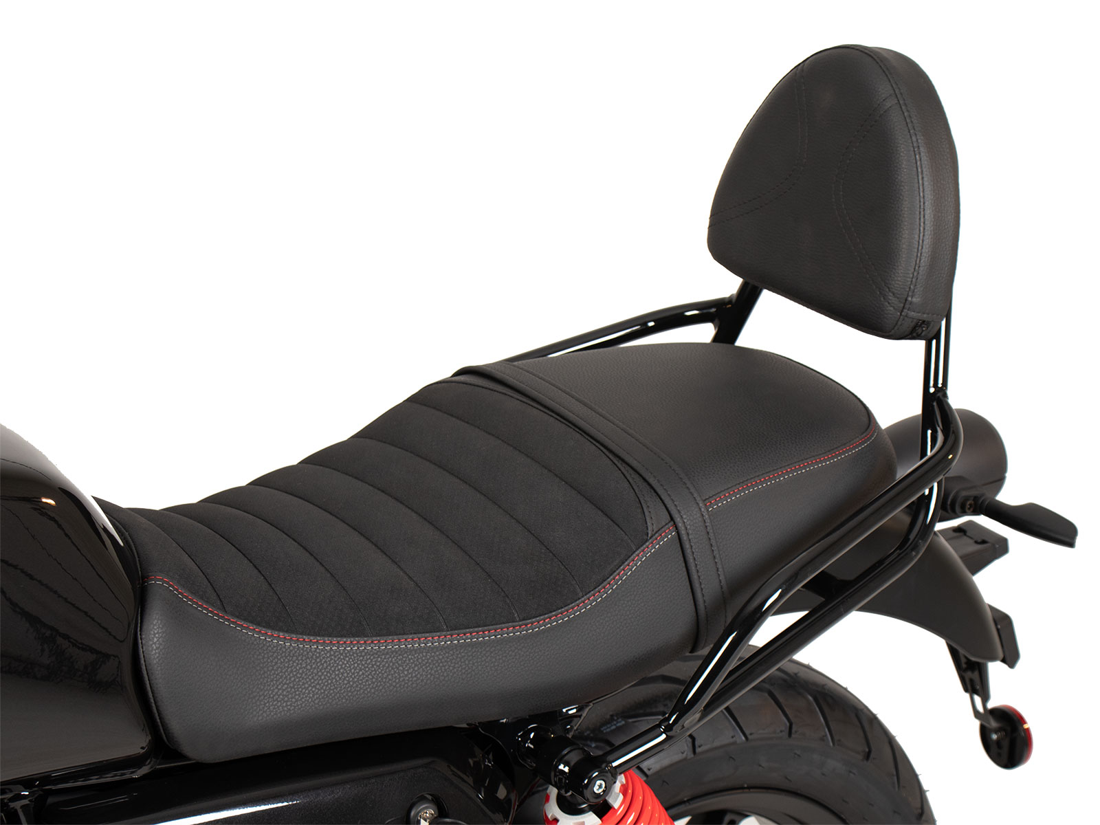 Sissybar ohne Gepäckträger schwarz für Moto Guzzi V7 Stone Special edition (850ccm) (2022-)