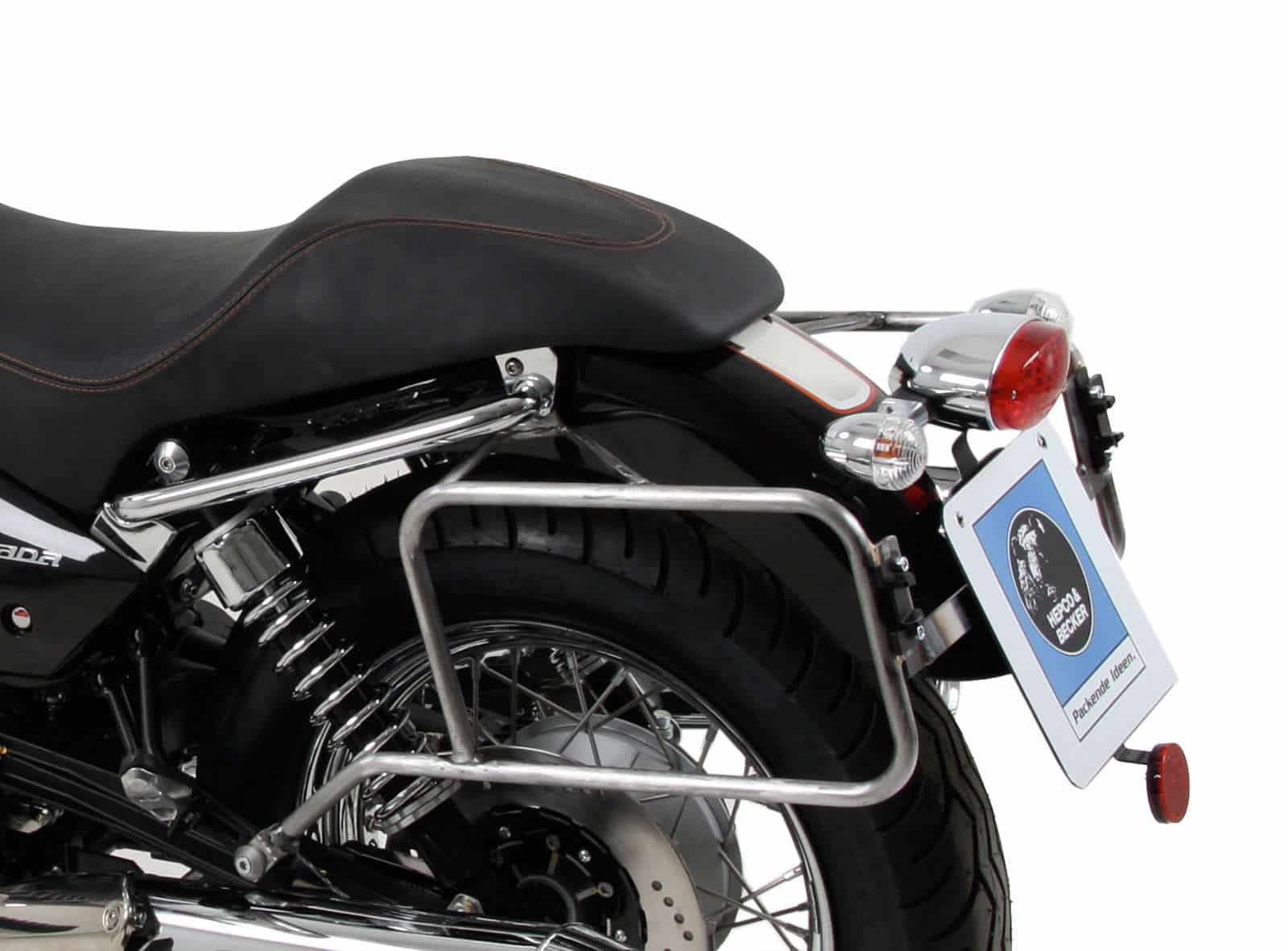 Seitenkofferträger festverschraubt chrom für Moto Guzzi Nevada 750 Anniversario (2010-2011)