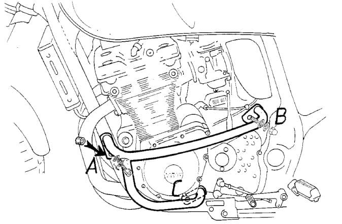 Engine protection bar chrome for Suzuki GSF 600 S Bandit (2000-2004)