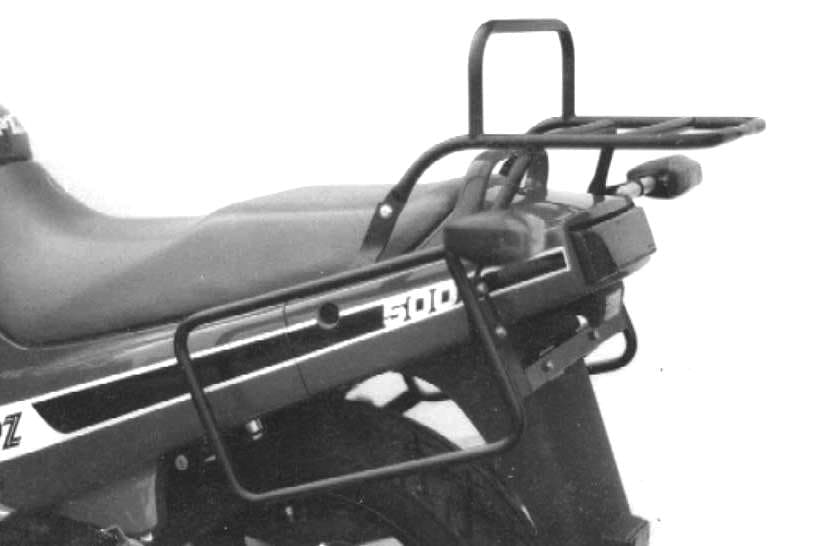 Komplettträgerset (Seitenkofferträger und Rohrgepäckbrücke Topcaseträger) schwarz für Kawasaki GPZ 500 S (1988-1993)