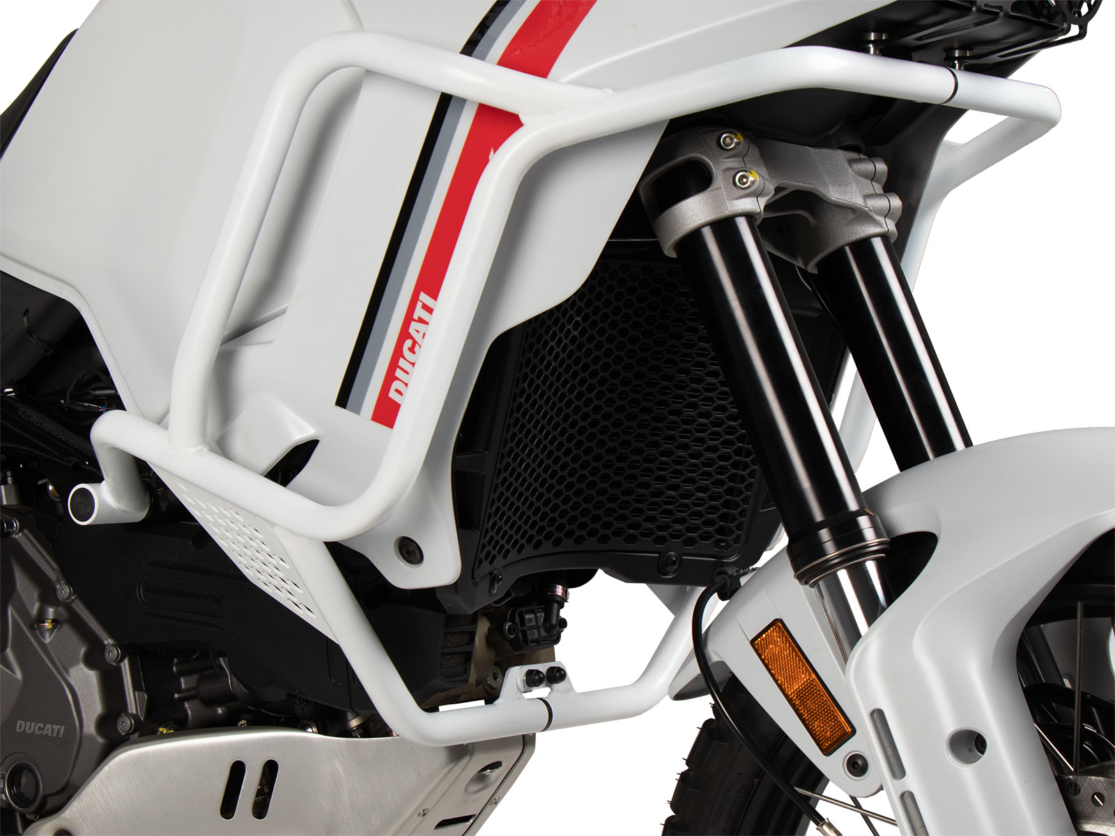 Tankschutzbügel weiß für Ducati Desert X (2022-)
