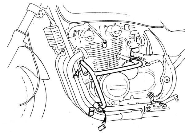 Motorschutzbügel chrom für Kawasaki Zephyr 550 (1991-1999)