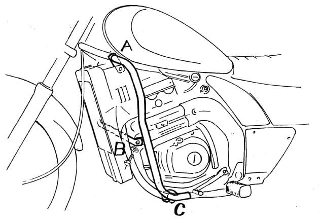 Engine protection bar chrome for Kawasaki EL 250 (1994)/EL 252 (1996-2003)