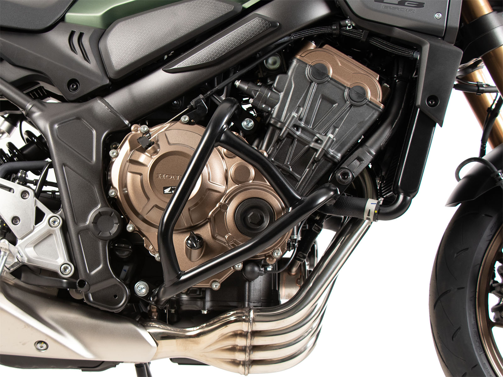 Engine protection bar "Solid" black for Honda CB 650 R / E-Clutch (2024-)