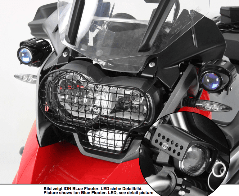 LED Zusatzscheinwerfer (Set) inkl. Kabelbaum schwarz für BMW R 1200 GS Adventure (2014-2018)