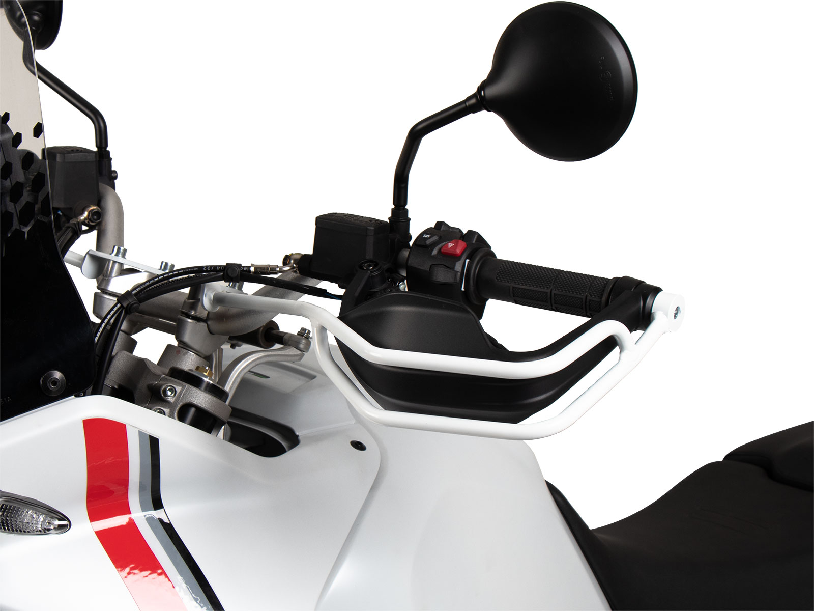 Griffschutz (links + rechts) weiß für Ducati DesertX (2022-)