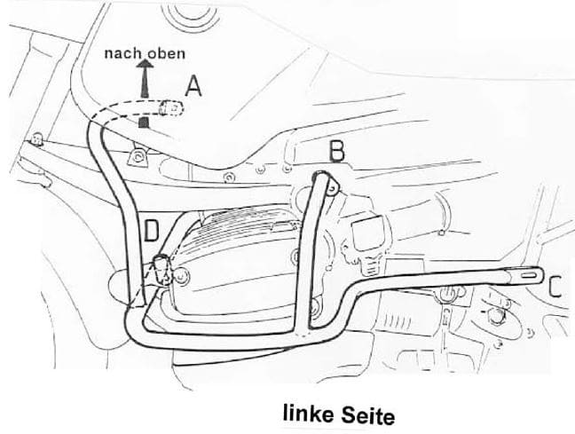 Motorschutzbügel silber für BMW R 850 GS (1998-2000)/R 1100 GS (1994-1999) *bitte Baujahr angeben*