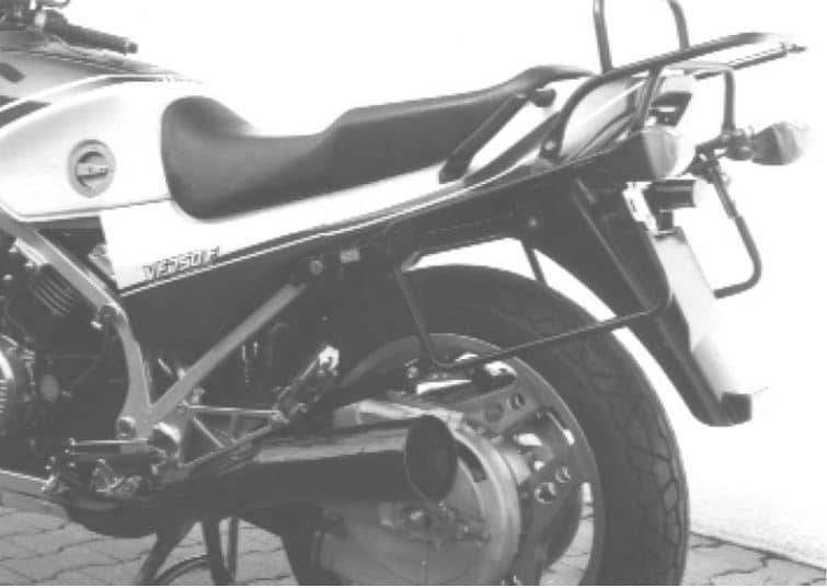 Komplettträgerset (Seitenkofferträger und Rohrgepäckbrücke Topcaseträger) schwarz für Honda VF 750 F (1983-1986)