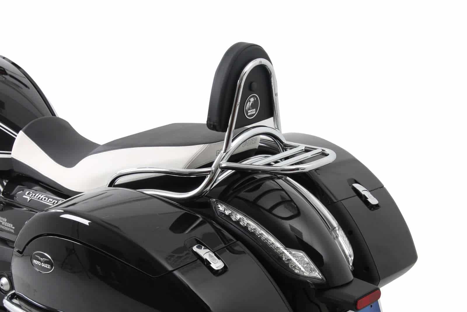 Sissybar mit Gepäckträger chrom für Moto Guzzi California 1400 Custom/Touring/Audace/Eldorado (2013-2016)