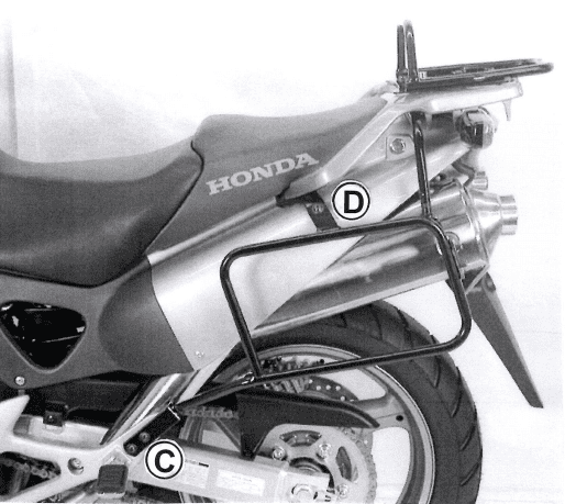 Seitenkofferträger festverschraubt schwarz für Honda XL 1000 V Varadero (2003-2006)