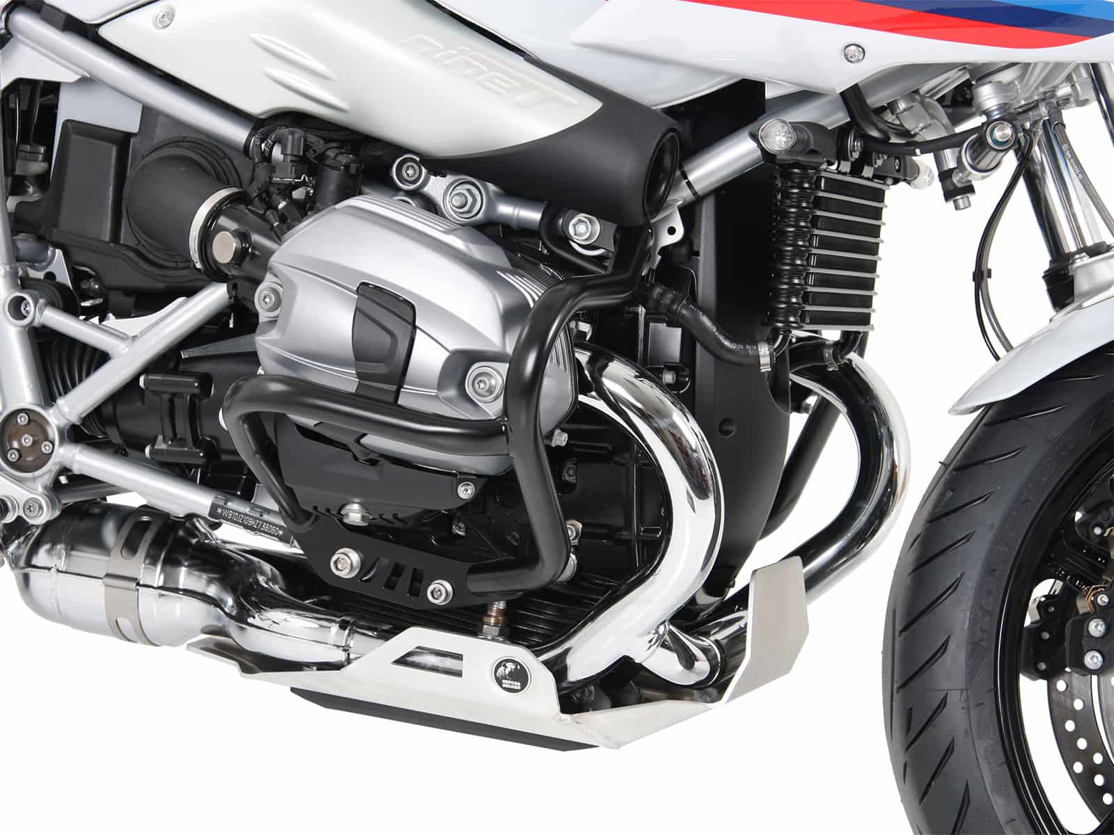 Engine protection bar black for BMW R nineT Racer (2017-2023)