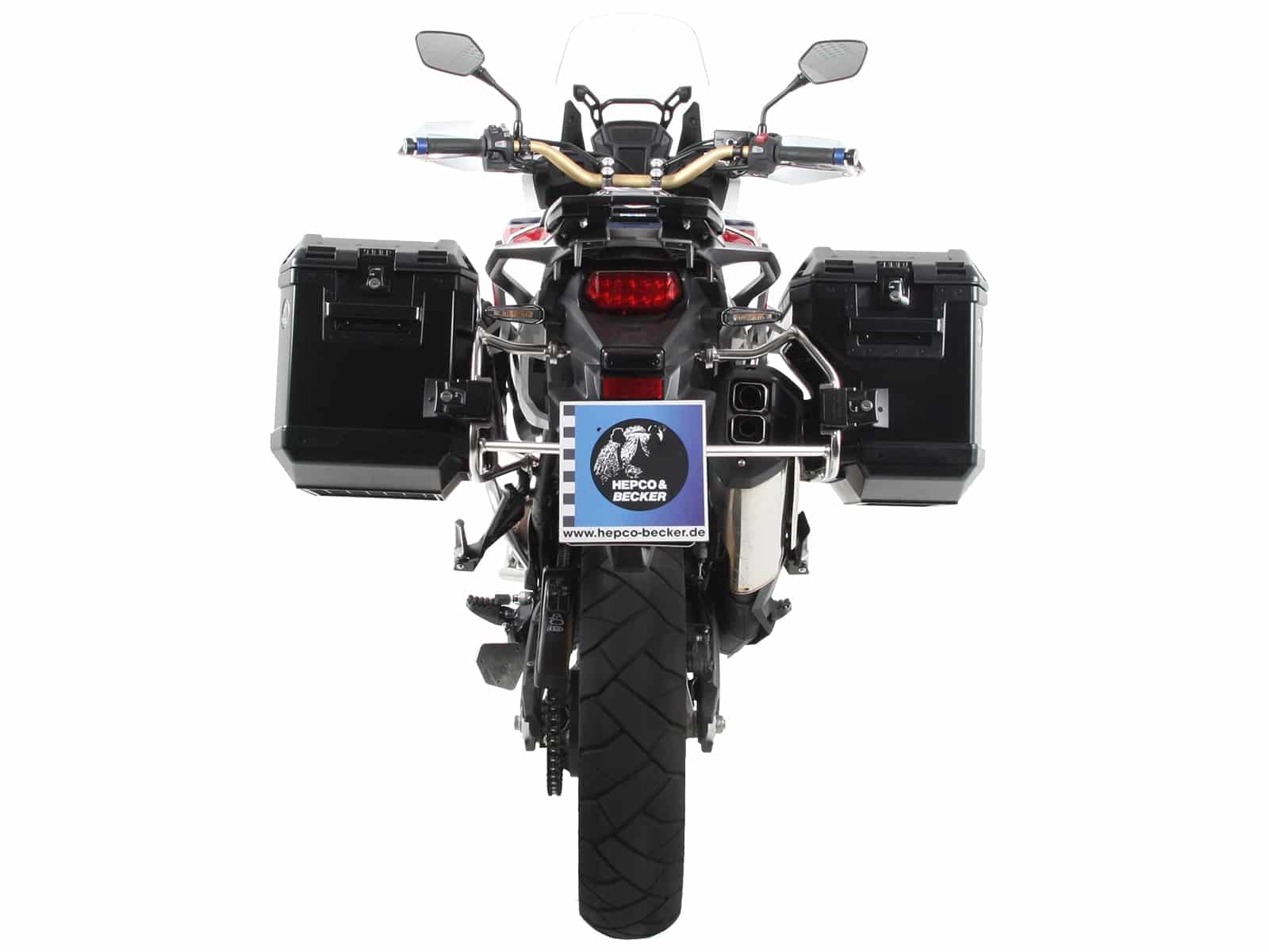 Sidecarrier Cutout stainless steel incl. Xplorer sideboxes black for Honda CRF1000L Africa Twin (2016-2017)