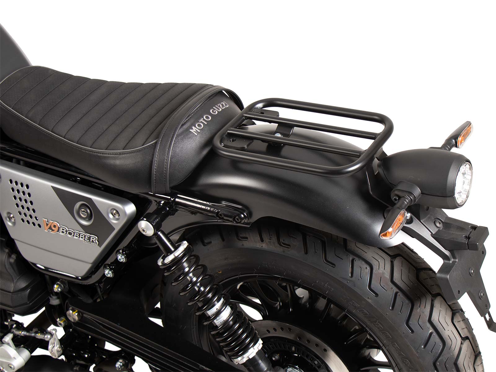 Solorack ohne Rückenlehne schwarz für Moto Guzzi V9 Bobber/Special Edition (2021-)