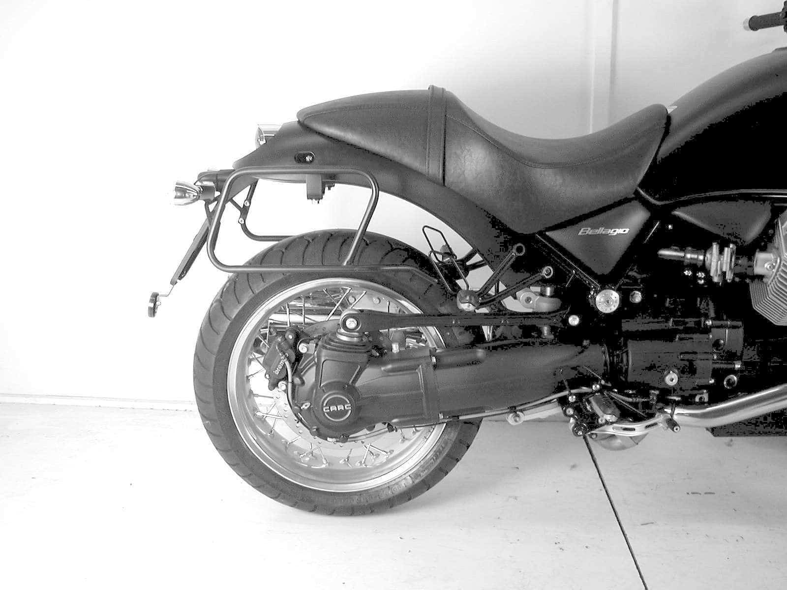 Rohr-Ledertaschenhalter schwarz für Moto Guzzi C 940 Bellagio (2007-)/Aquila Nera (2006-)