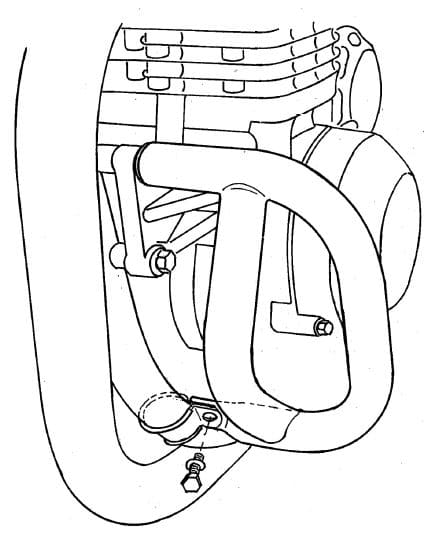 Engine protection bar chrome for Kawasaki Zephyr 1100 (1992-1998)