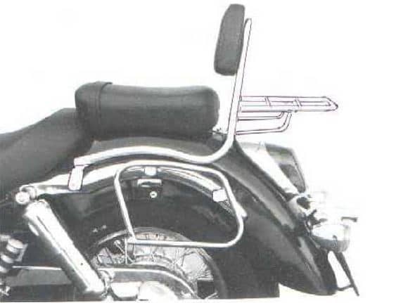 Leather bag holder tube-type - chrome for Honda VT 750 C2 (1997-2001)