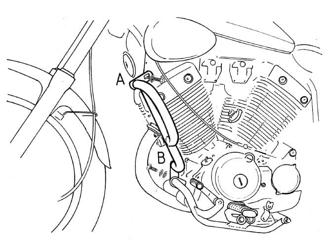 Motorschutzbügel chrom für Yamaha XV 535/S Virago (1988-2003)