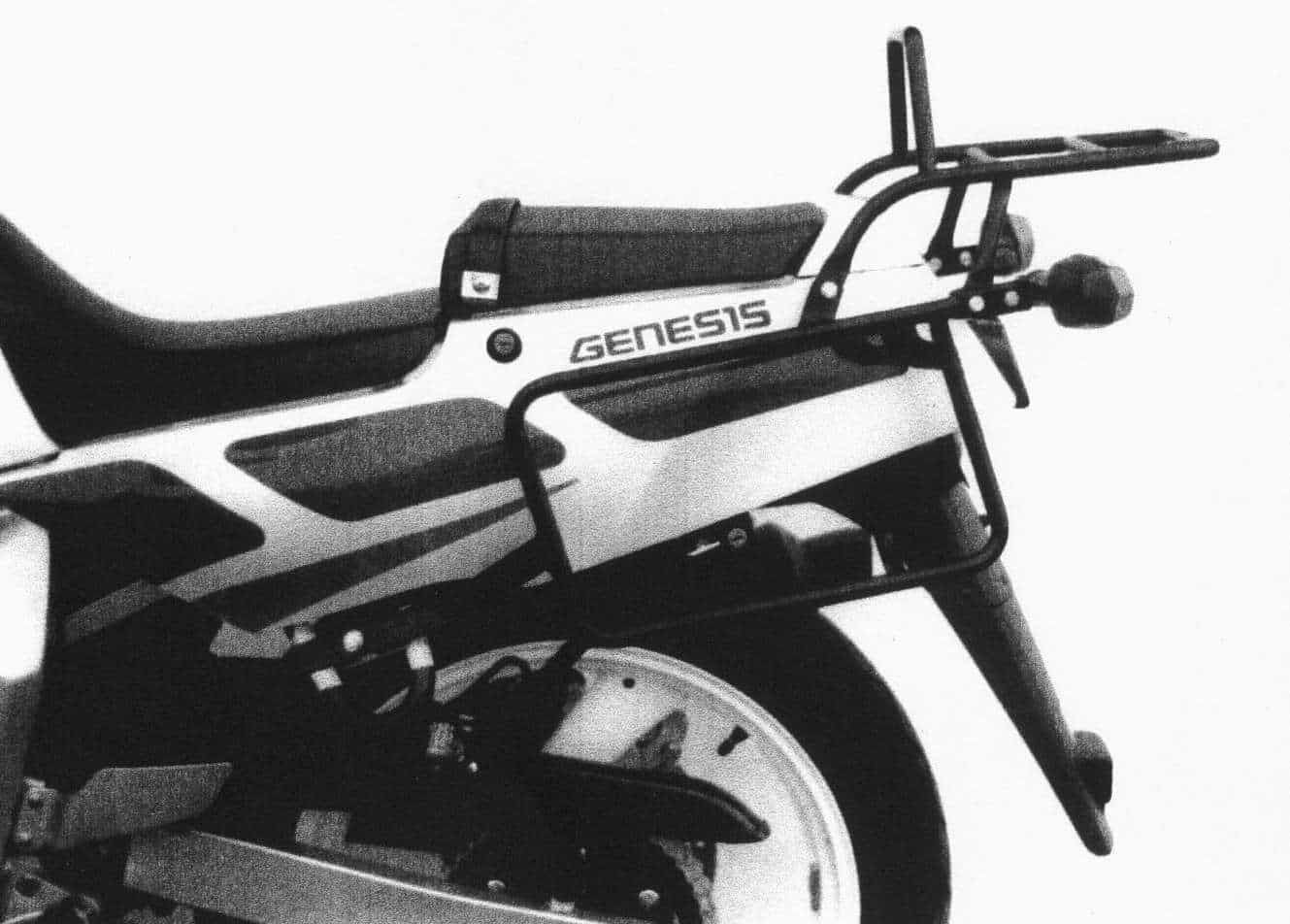 Komplettträgerset (Seitenkofferträger und Rohrgepäckbrücke Topcaseträger) schwarz für Yamaha FZR 600 (1988-1990)
