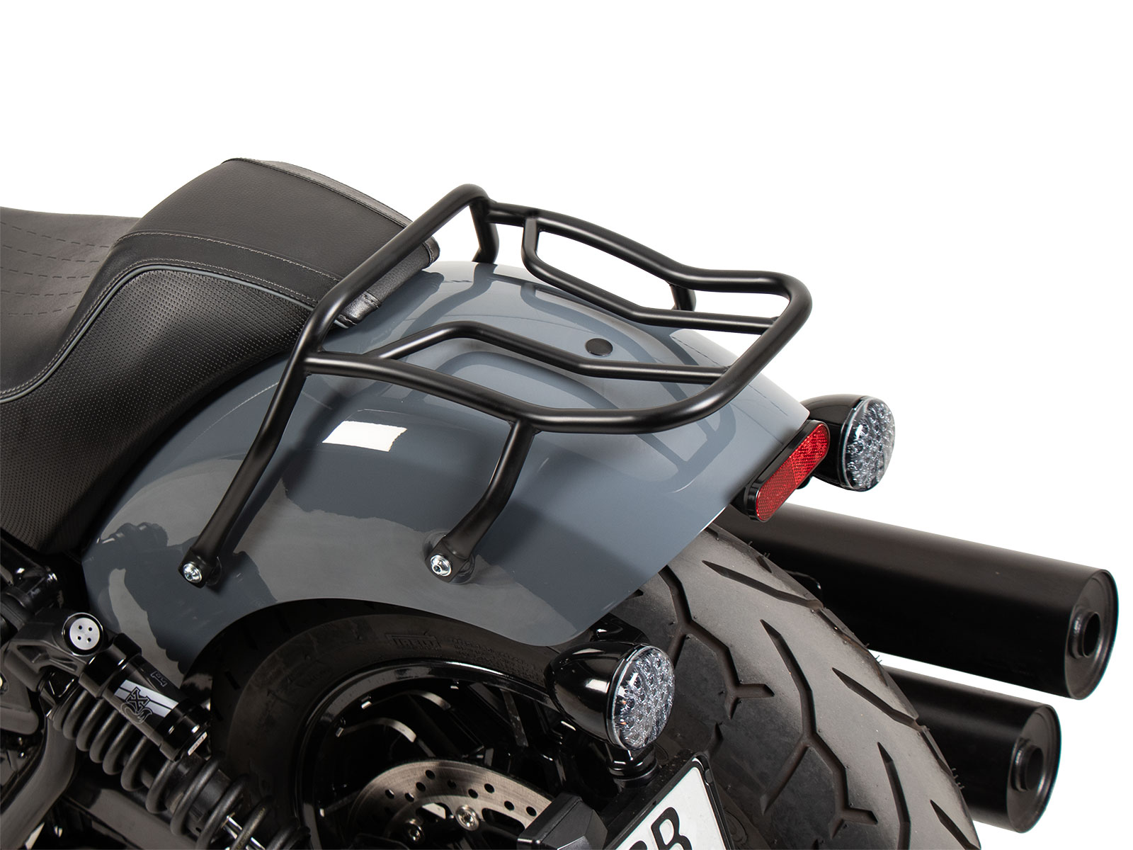 Tube rear rack - black for Indian Chief Dark Horse / Chief Bobber Dark Horse / Super Chief Limited / Sport Chief (2022-)