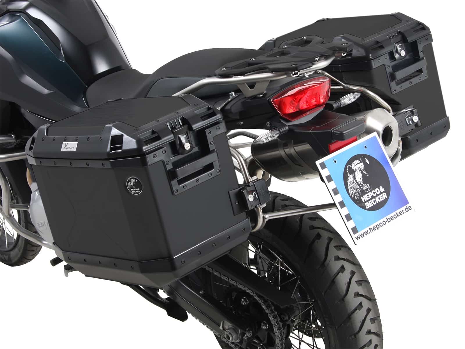 Kofferträgerset Cutout Edelstahlträger inkl. Xplorer schwarz Kofferset für BMW F 850 GS Adventure (2019-)