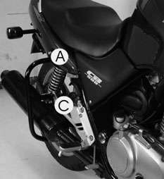 Rear protection bar - black for Honda CB 500/S (1993-1997)