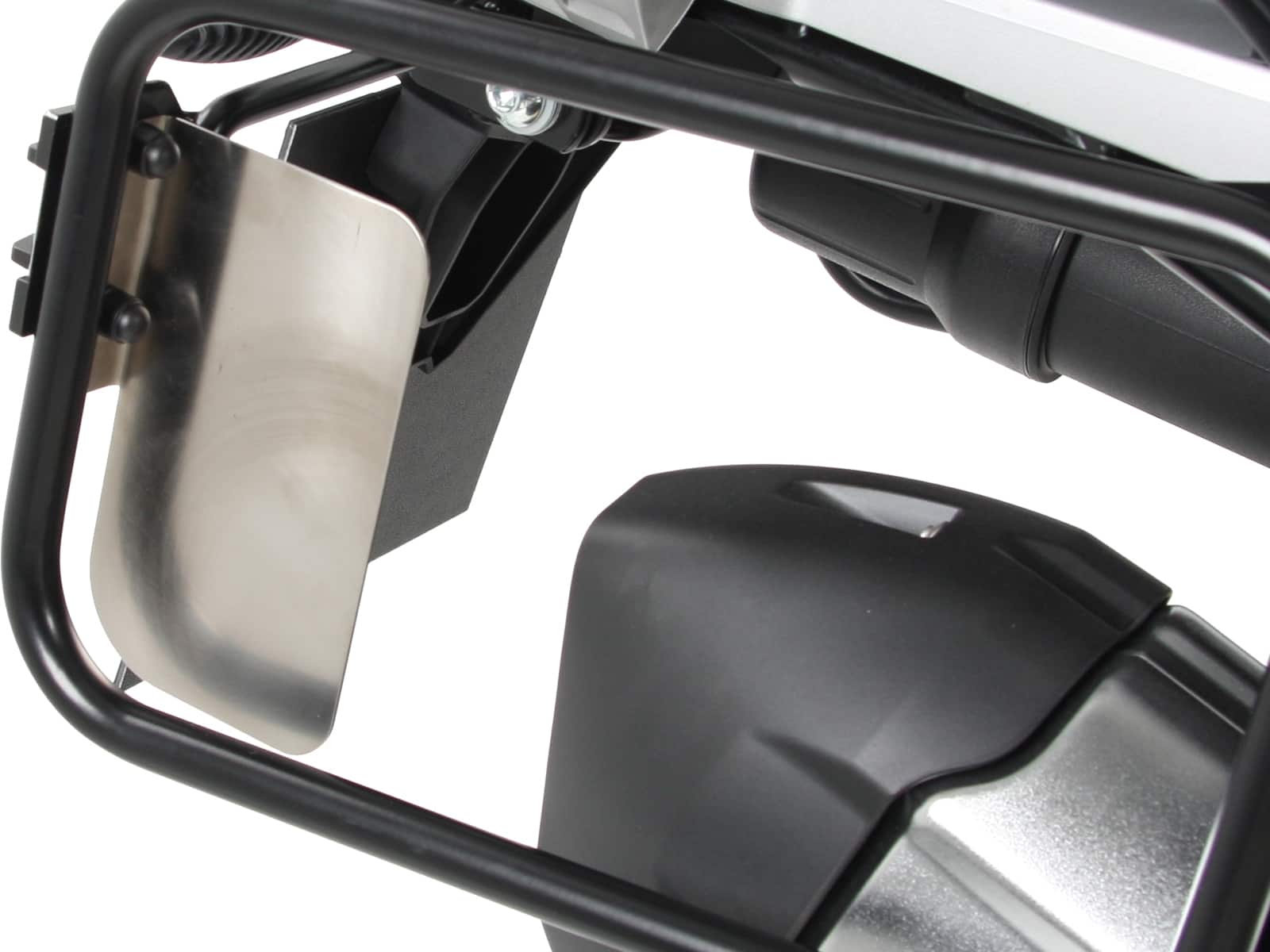 Hitzeschutzblech bei Verwendung von H&B Kunststoffkoffern Edelstahl für BMW R 1250 GS (2018-2023)