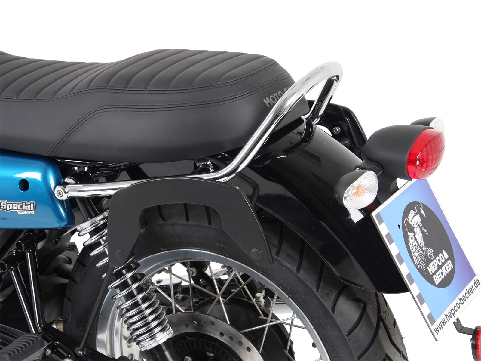 C-Bow Seitenträger schwarz für Moto Guzzi V7 III (Carbon, Milano, Rough) (2018-2020)