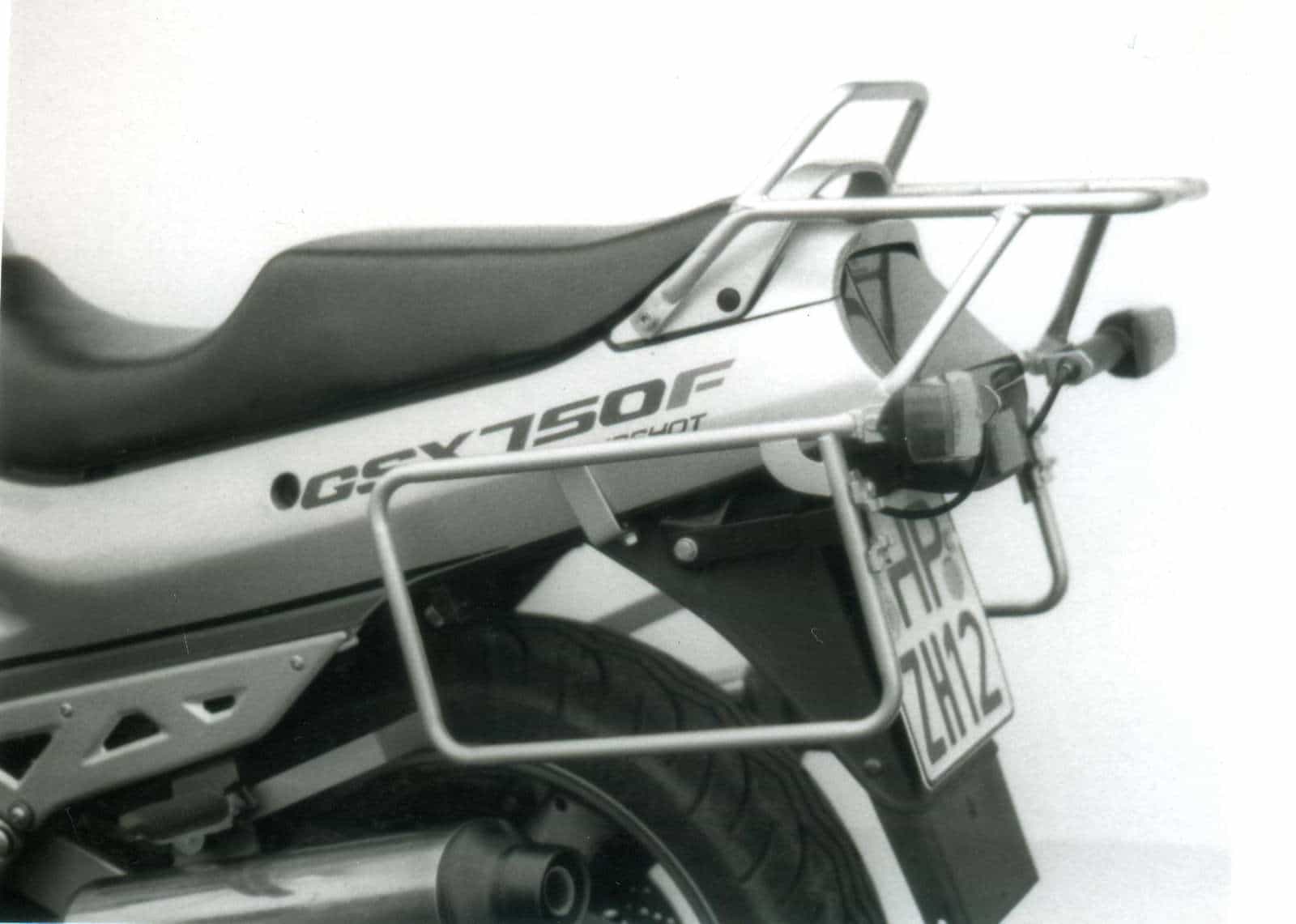 Komplettträgerset (Seitenkofferträger und Rohrgepäckbrücke Topcaseträger) schwarz für Suzuki GSX 750 F (1989-1997)