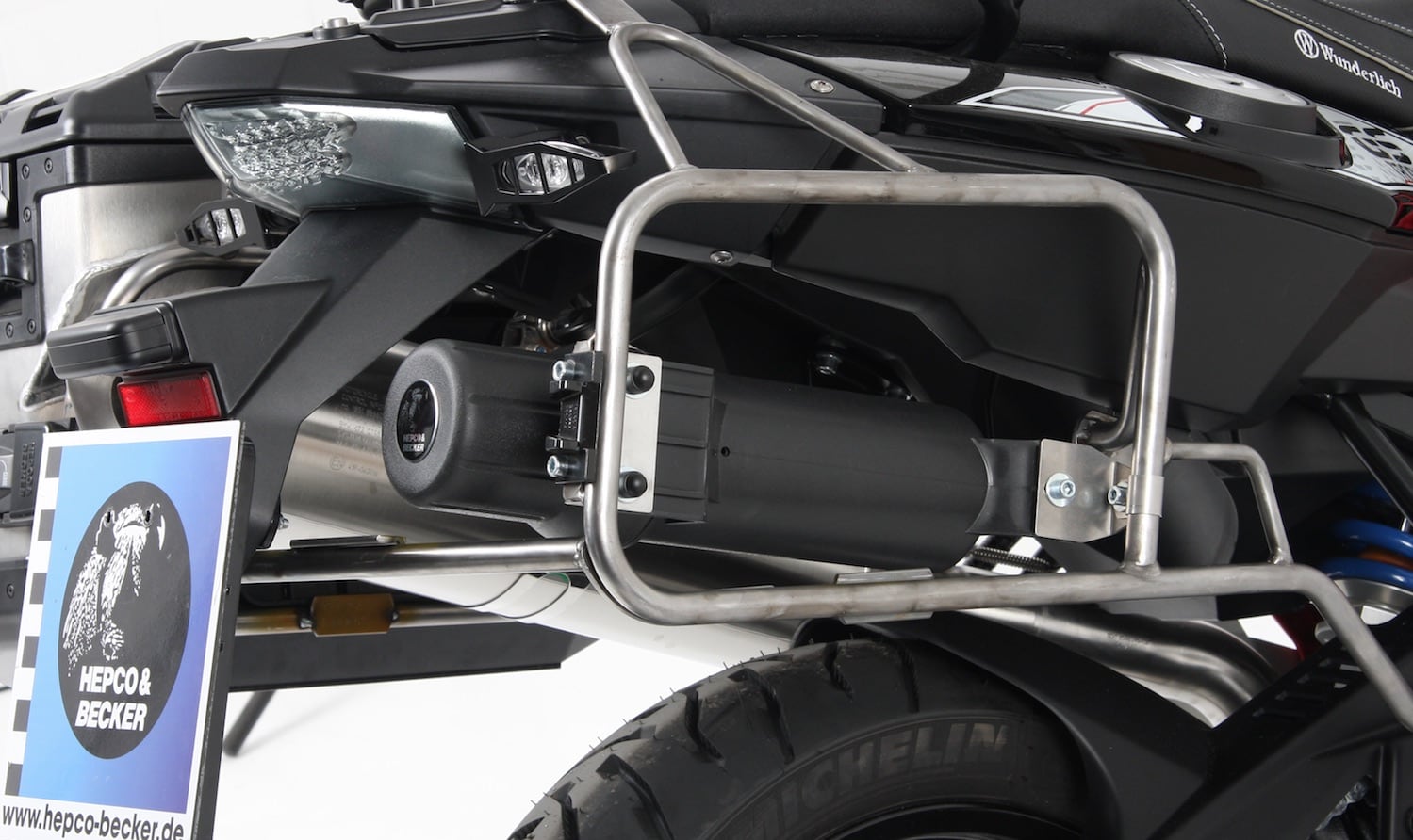 Werkzeugbox 29 x 8 cm für Seitenkofferträger Cutout schwarz für BMW F 850 GS (2018-)