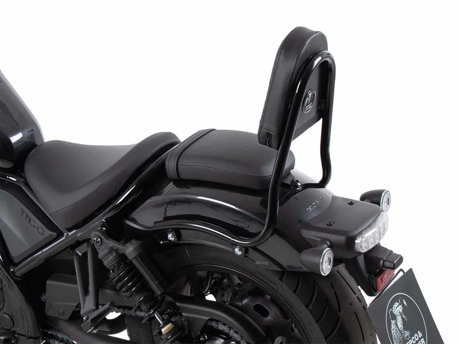 Sissybar ohne Gepäckträger (Rohrausführung) schwarz für Honda CMX 1100 Rebel (2021-)