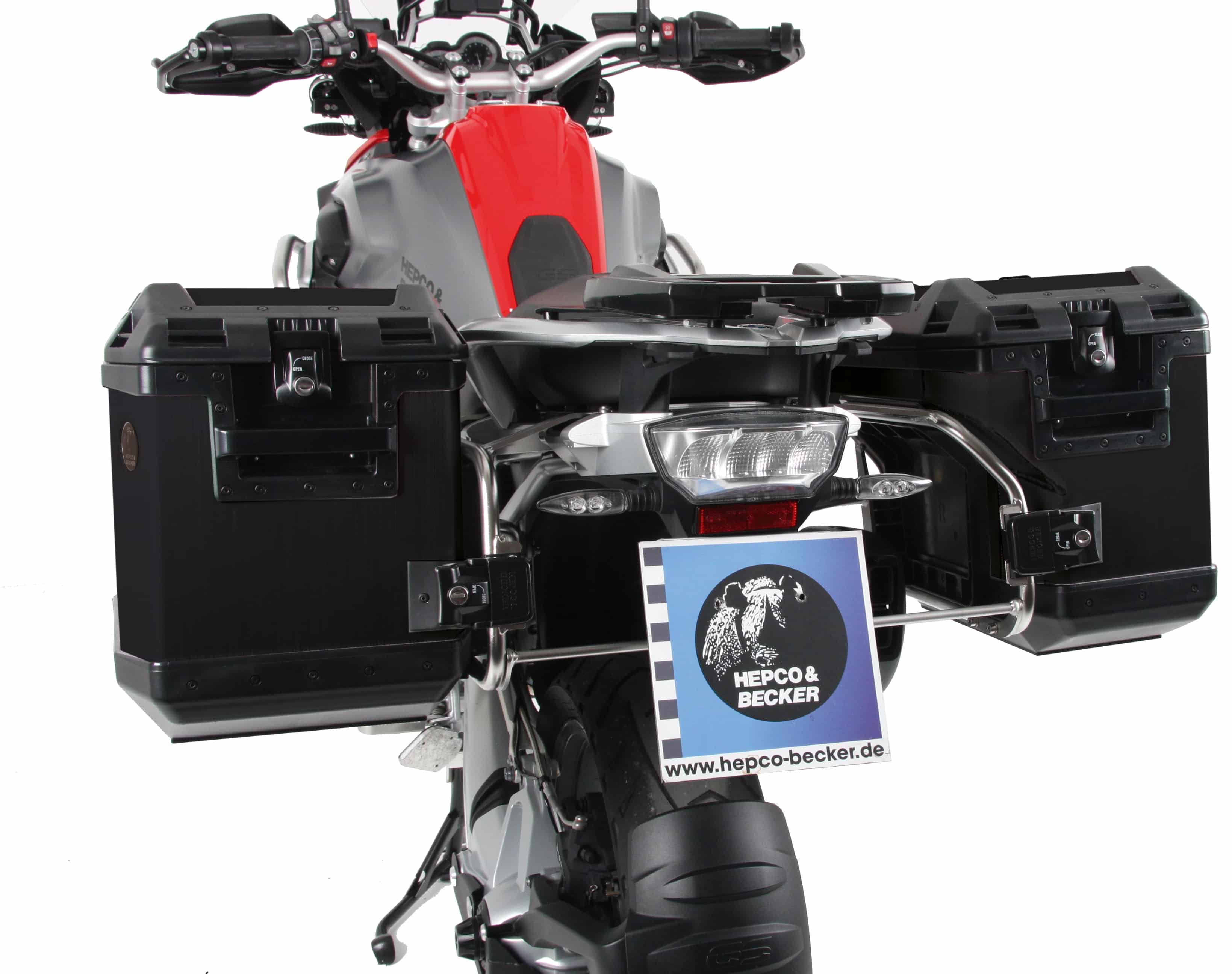Kofferträgerset Cutout Edelstahlträger inkl. Xplorer schwarz Kofferset für BMW R 1200 GS LC (2013-2018)