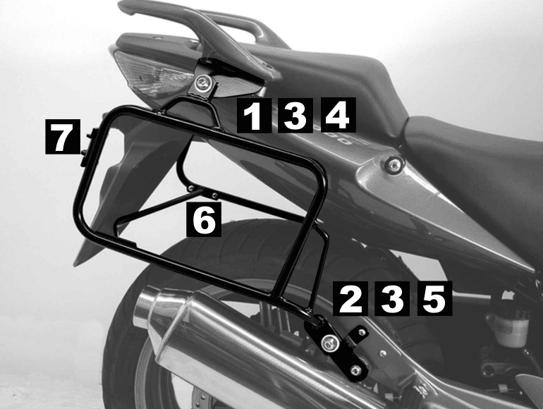 Sidecarrier Lock-it black for Honda CBF 600 S/N (2008-2013)