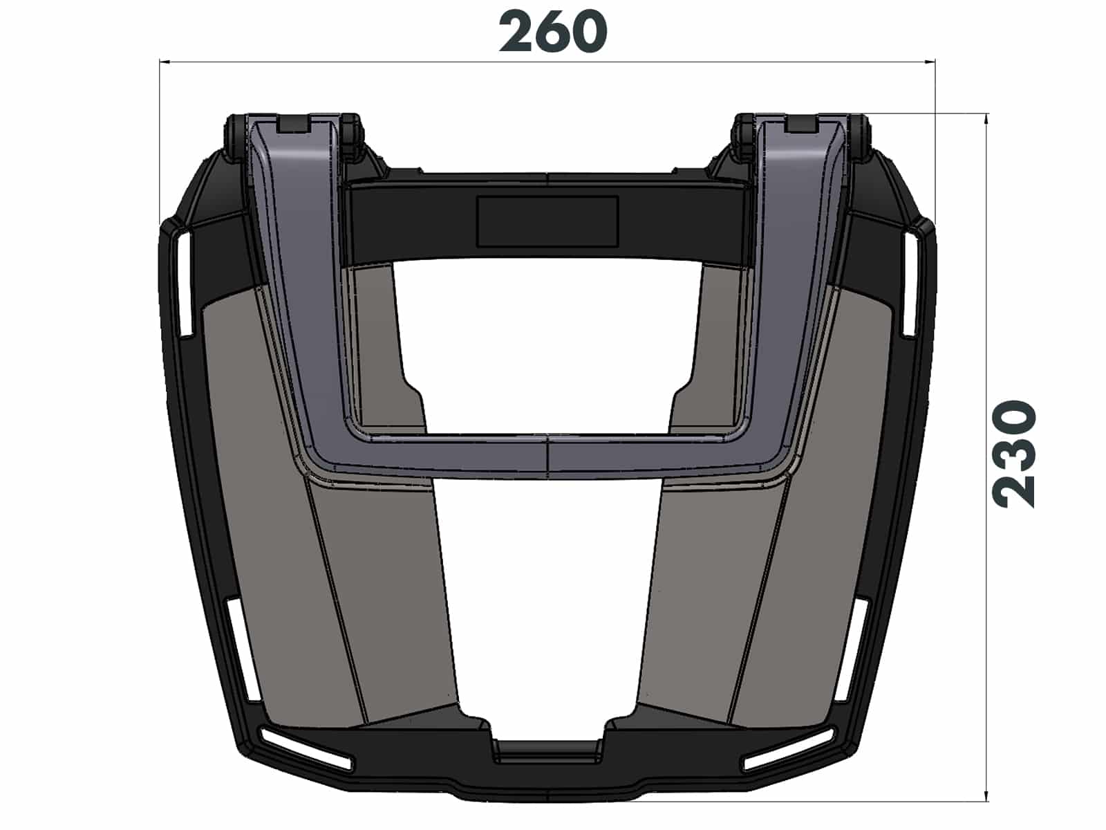 Easyrack topcasecarrier black for Aprilia Tuono V4 R (2011-2014)/Tuono V4 1100 RR (2015-2020)