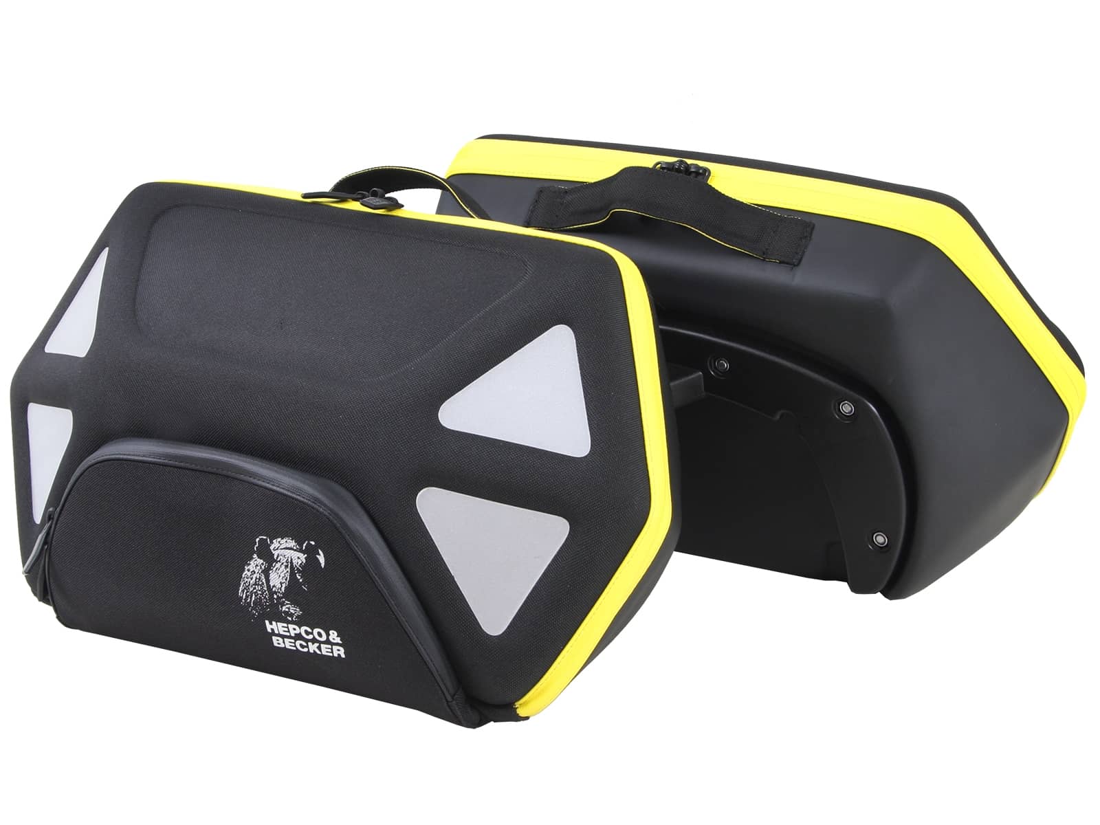 Seitentaschensatz "Royster" mit gelbem Reißverschluss für C-Bow Halter