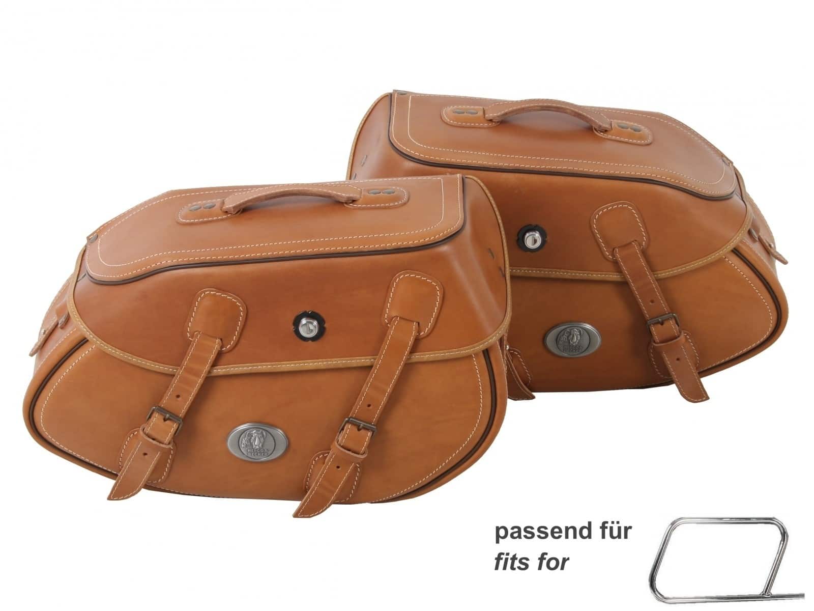 Leather single bag Buffalo sandbrown right for leather bag holder 