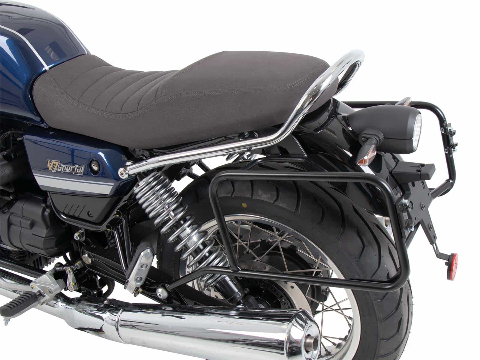 Seitenkofferträger festverschraubt schwarz für Moto Guzzi V7 Special/Stone/Centenario (850 ccm) (2021-)